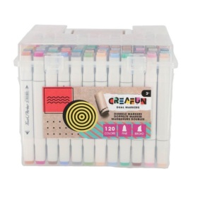 Vergroot Creafun Dual Markers 120 Stuks In Luxe Opbergdoos Creafun Dual Markers 120 Stuks In Luxe Opbergdoos