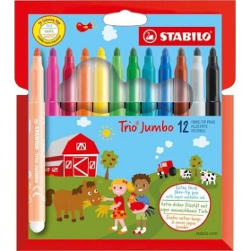 Vergroot Stabilo Jumbo Viltstiften 12 Stuks Stabilo Jumbo Viltstiften 12 Stuks