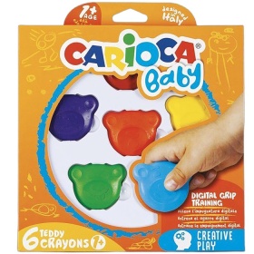 Vergroot Carioca Baby Teddy Kleurpads Krijtjes Carioca Baby Teddy Kleurpads Krijtjes