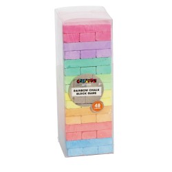 Stoepkrijt Stapelspel Creafun Outdoor 48 Delig 8 Kleuren