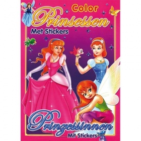 Vergroot Boek Stick en Kleur Princess Boek Stick en Kleur Princess