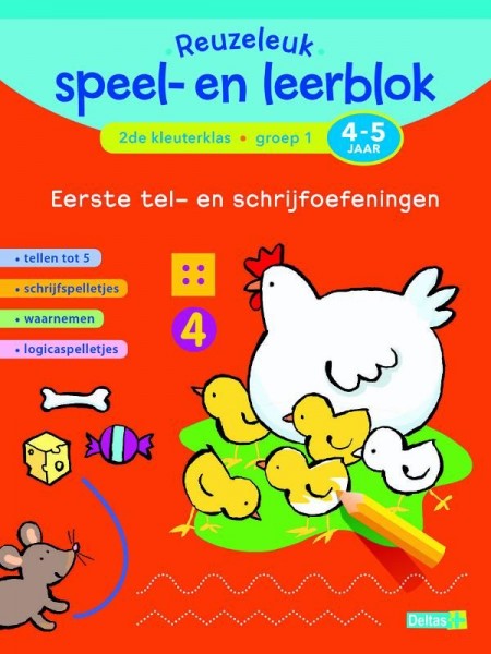 Reuzeleuk speel- en leerblok Eerste tel- en schrijfoefeningen 4-5 jaar