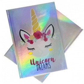 Vergroot Unicorn notitieboek A5 holografisch Unicorn notitieboek A5 holografisch