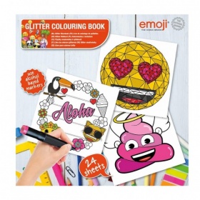 Vergroot Emoji Glitter Kleurboek Emoji Glitter Kleurboek