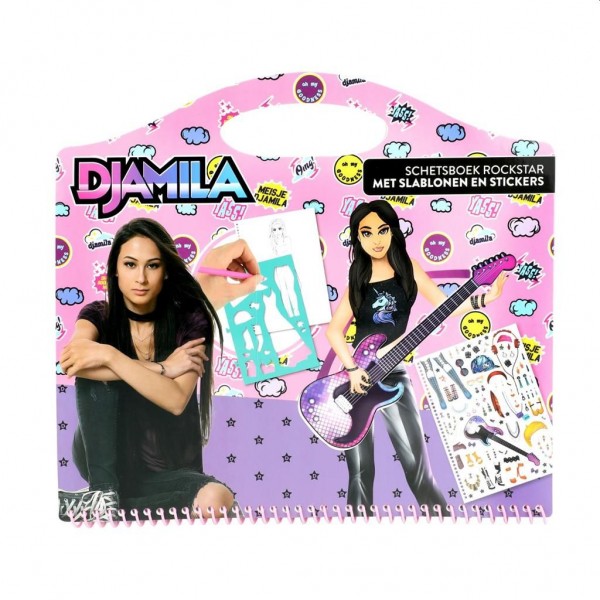 Meisje Djamila Schetsboek Rockster met Stickers