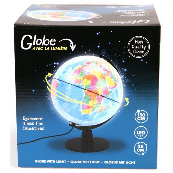 Durf Bedrijfsomschrijving breken Globe Met Licht Nederlands 25 Cm