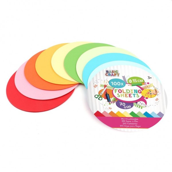 Vouwblaadjes Rond 15cm 100 Stuks
