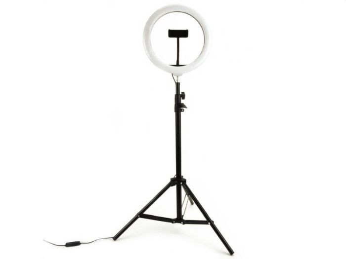 Selfie ringlamp 26cm met statief 210cm