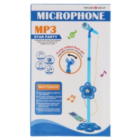 Vergroot Microfoon Karaoke Blauw Microfoon Karaoke Blauw