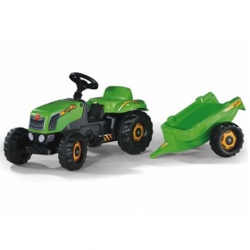 Vergroot Rolly Toys Roller Kid tractor met aanhanger groen Rolly Toys Roller Kid tractor met aanhanger groen