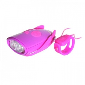 Fiets Verlichting met geluid Paars/Roze