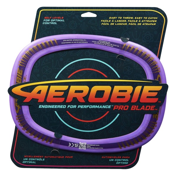 Aerobie - Frisbee - Pro Blade Outdoor met zelfnivellerende werpring - Paars