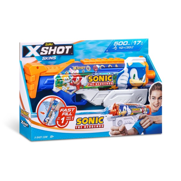 ZURU - XSHOT - Water - Fast-Fill Skins Sonic The Hedgehog Hyperload Water Blaster van ZURU