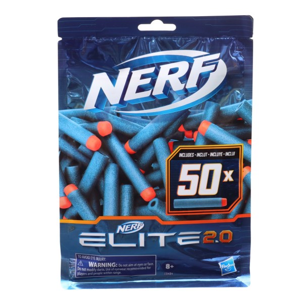 NERF darts navulling Elite 2.0 junior schuim blauw 50 stuks