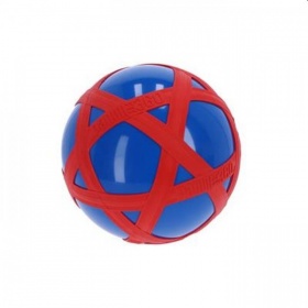 Vergroot Blauwe Crossbal met Rode Rubberband Blauwe Crossbal met Rode Rubberband