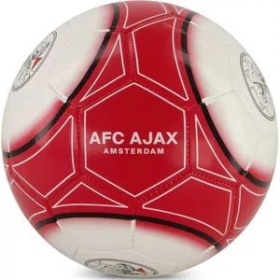 Vergroot Ajax Voetbal Rood/wit Maat 5 Ajax Voetbal Rood/wit Maat 5