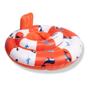 Vergroot Swim Essentials Baby Float Ocean Stripes 69cm 0-1 Jaar Swim Essentials Baby Float Ocean Stripes 69cm 0-1 Jaar