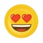 Opblaasbaar Figuur Emoji Heart Face