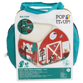 Vergroot Pop Up Speeltent Boerderij Met Speelmat Pop Up Speeltent Boerderij Met Speelmat