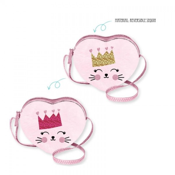 Purrfect Tasje Roze met Pailetten Purrfect Tasje Roze met Pailetten