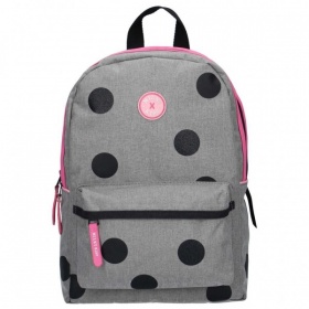 Vergroot Rugzak Milky Kiss All My Life Grijs met Stip 33x23x12cm Rugzak Milky Kiss All My Life Grijs met Stip 33x23x12cm