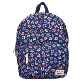 Rugzak Milky Kiss Prestige Donkerblauwe Bloemen