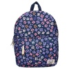 Rugzak Milky Kiss Prestige Donkerblauwe Bloemen