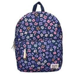 Rugzak Milky Kiss Prestige Donkerblauwe Bloemen