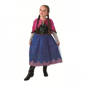 Vergroot Kleding Frozen Anna met muziek en licht maat L Kleding Frozen Anna met muziek en licht maat L
