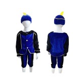 Verkleedset Pietenpak Blauw-Zwart (3-5 Jaar)