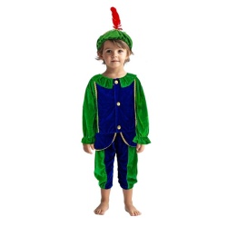Pietenpak Groen/blauw 98-104 Cm