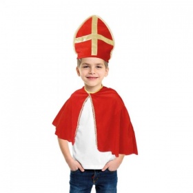 Verkleedset Sinterklaas Cape met Mijter 1 Maat