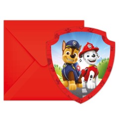 Paw Patrol Uitnodigingen 6 Stuks