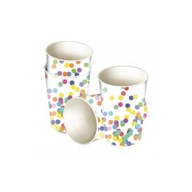 Vergroot Bekers 8 stuks Confetti Bekers 8 stuks Confetti