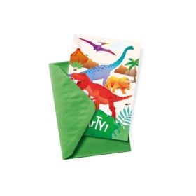 Vergroot Dino Uitnodigingskaarten Dino Uitnodigingskaarten