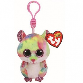 Vergroot TY Beanie Sleutelhanger Meerkleurige Hamster TY Beanie Sleutelhanger Meerkleurige Hamster