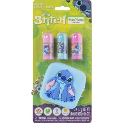 Stitch Lipbalsem 3 Stuks Tasje En Sleutelhanger