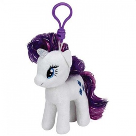 Vergroot TY Beanie Sleutelhanger My Little Pony Rarity 10cm TY Beanie Sleutelhanger My Little Pony Rarity 10cm