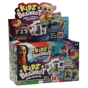Vergroot Kidz Brainrot Holografic Cards + Tattoos Kidz Brainrot Holografic Cards + Tattoos