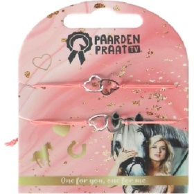 Vergroot Paardenpraattv Best Friends Forever Armband Roze Zilver Paardenpraattv Best Friends Forever Armband Roze Zilver