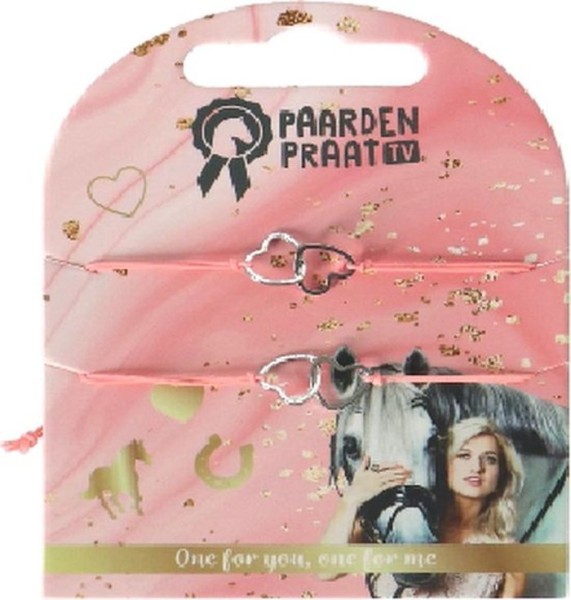 Paardenpraattv Best Friends Forever Armband Roze Zilver