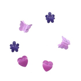 Vergroot Happy Love Haarclips Paars 12 Stuks Happy Love Haarclips Paars 12 Stuks