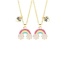 Best Friends Forever Ketting Regenboog Goudkleur