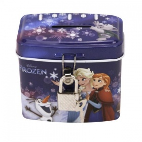 Vergroot Frozen Spaarpot Blik met Slot Frozen Spaarpot Blik met Slot