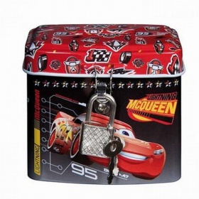 Vergroot Cars Spaarpot Blik met Slot Cars Spaarpot Blik met Slot