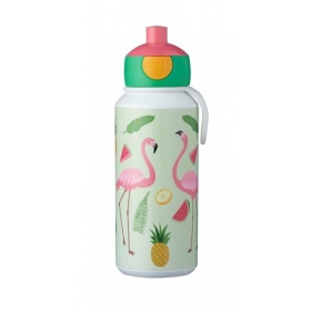 Vergroot Mepal Drinkfles Pop-Up Tropical Flamingo 400 ml Mepal Drinkfles Pop-Up Tropical Flamingo 400 ml