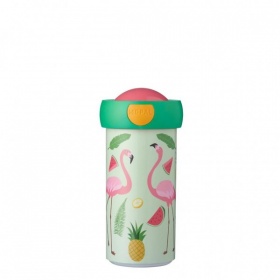 Vergroot Schoolbeker Tropische Flamingo 300 ml Schoolbeker Tropische Flamingo 300 ml