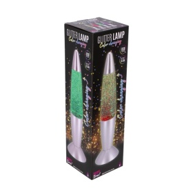 Vergroot Party Time Glitterlamp Led Color Changing 35 Cm Party Time Glitterlamp Led Color Changing 35 Cm