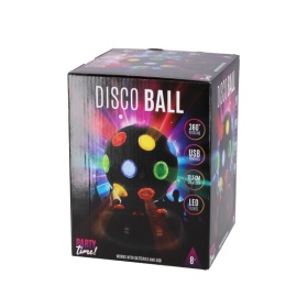 Vergroot Party Time Disco Bal Led 12,5 Cm Party Time Disco Bal Led 12,5 Cm