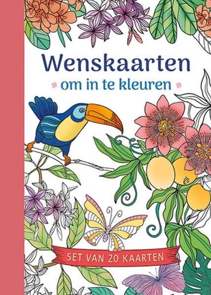 Wenskaarten om in te kleuren. Set van 20 kaarten, ZNU, Paperback